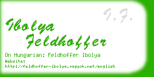 ibolya feldhoffer business card